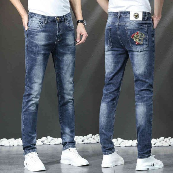 men's jeans model year elastic men's jeans fashion brand embroidered holes pants slim leggings ye06, Blue
men's jeans model year elastic men's jeans fashion brand embroidered holes pants slim leggings ye06, Blue
