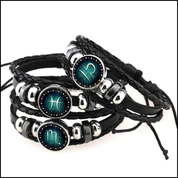 charm bracelets new aries taurus gemini cancer virgo 12 zodiac sign bracelet women men black genuine braided leather bracelets snap b dhjkx, Golden;silver
charm bracelets new aries taurus gemini cancer virgo 12 zodiac sign bracelet women men black genuine braided leather bracelets snap b dhjkx, Golden;silver