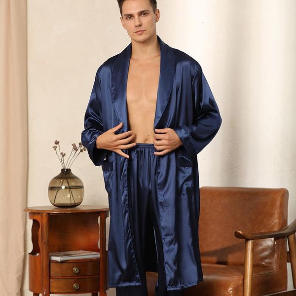 casual satin sleepwear nightwear spring summer pyjamas navy blue men pajamas, Black;brown
casual satin sleepwear nightwear spring summer pyjamas navy blue men pajamas, Black;brown