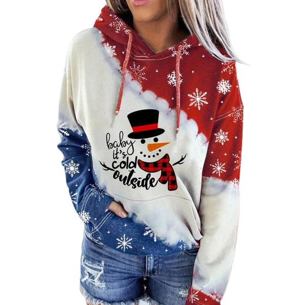 2022 women's hoodies christmas snowman print drop shoulder hooded long sleeve sweater, Black
2022 women's hoodies christmas snowman print drop shoulder hooded long sleeve sweater, Black