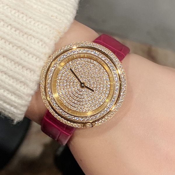 yellow gold full diamonds womens watch red leather strap nice designer iced out watches quartz movement waterproof wristwatches, Slivery;brown
yellow gold full diamonds womens watch red leather strap nice designer iced out watches quartz movement waterproof wristwatches, Slivery;brown