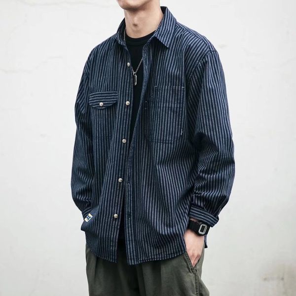 men s casual shirts plus large size stripe long sleeve autumn korean shirt two pocket design fashion cargo male dress 220901, White;black
men s casual shirts plus large size stripe long sleeve autumn korean shirt two pocket design fashion cargo male dress 220901, White;black