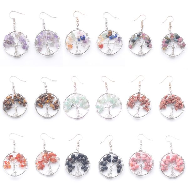 natural chips stone dangle chandelier tree of life wire wrap round silver hook drop earring for women gift jewelry br343
natural chips stone dangle chandelier tree of life wire wrap round silver hook drop earring for women gift jewelry br343