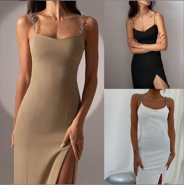 elegant women dress chain strapless sleeveless solid body knee slim fit summer young style, Black;gray
elegant women dress chain strapless sleeveless solid body knee slim fit summer young style, Black;gray