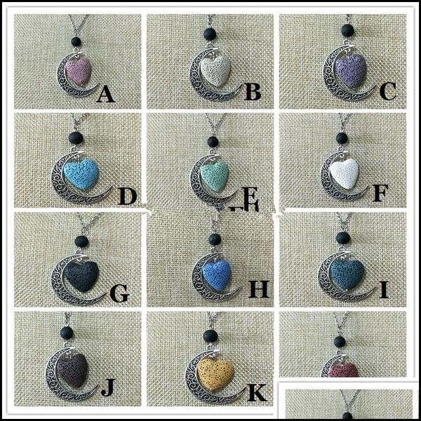 pendant necklaces colorf aromatherapy heart lava stone moon charms pendant essential oil diffuser necklace jewelry drop delivery 2021 dht1i, Silver
pendant necklaces colorf aromatherapy heart lava stone moon charms pendant essential oil diffuser necklace jewelry drop delivery 2021 dht1i, Silver