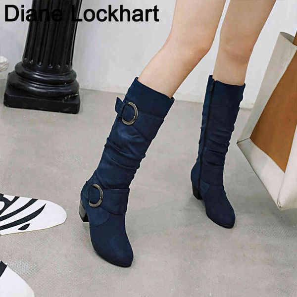 boots large size 34-43 women knee high boots buckle with zip retro women's motorcycle thick fur warm winter snow botas mujer 41 220901, Black
boots large size 34-43 women knee high boots buckle with zip retro women's motorcycle thick fur warm winter snow botas mujer 41 220901, Black