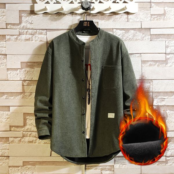 men s casual shirts mens winter fleece keep warm hip hop high street cardigan long sleeved clothing 220901, White;black
men s casual shirts mens winter fleece keep warm hip hop high street cardigan long sleeved clothing 220901, White;black