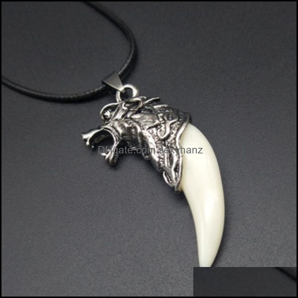 pendant necklaces punk gothic wolf tooth men necklace fashion resin alloy head pendant for boy jewelry gifts1040 t2 drop delivery 202 dhbwj, Silver
pendant necklaces punk gothic wolf tooth men necklace fashion resin alloy head pendant for boy jewelry gifts1040 t2 drop delivery 202 dhbwj, Silver