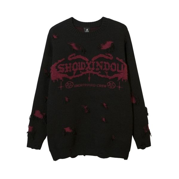 mens sweaters long sleeve ripped holes distressed sweater oversize knitted for men women grunge goth punk winter clothes vintage 220901, White;black
mens sweaters long sleeve ripped holes distressed sweater oversize knitted for men women grunge goth punk winter clothes vintage 220901, White;black