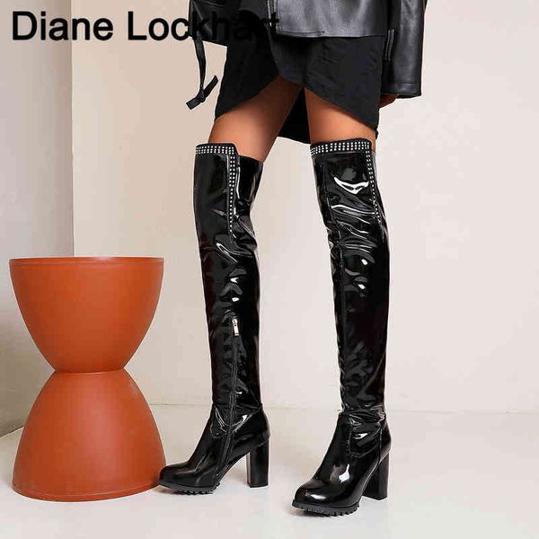 boots women platform over the knee high heels red shiny pu leather long boot autumn winter warm thick heel shoes woman 220901, Black
boots women platform over the knee high heels red shiny pu leather long boot autumn winter warm thick heel shoes woman 220901, Black