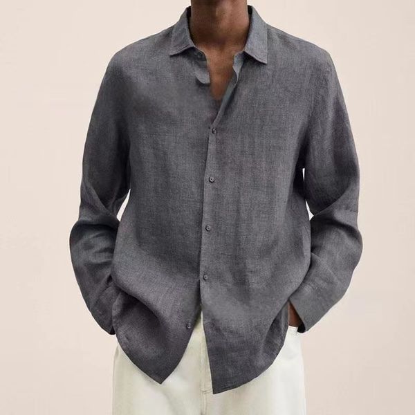 men linen shirts loose solid long sleeve turn-down collar button blouse -5xl, White;black
men linen shirts loose solid long sleeve turn-down collar button blouse -5xl, White;black