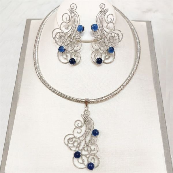 other jewelry sets dubai luxury set for women trendy bule crystal gold color necklace earrings african nigerian bridal wedding party gift 22, Silver
other jewelry sets dubai luxury set for women trendy bule crystal gold color necklace earrings african nigerian bridal wedding party gift 22, Silver