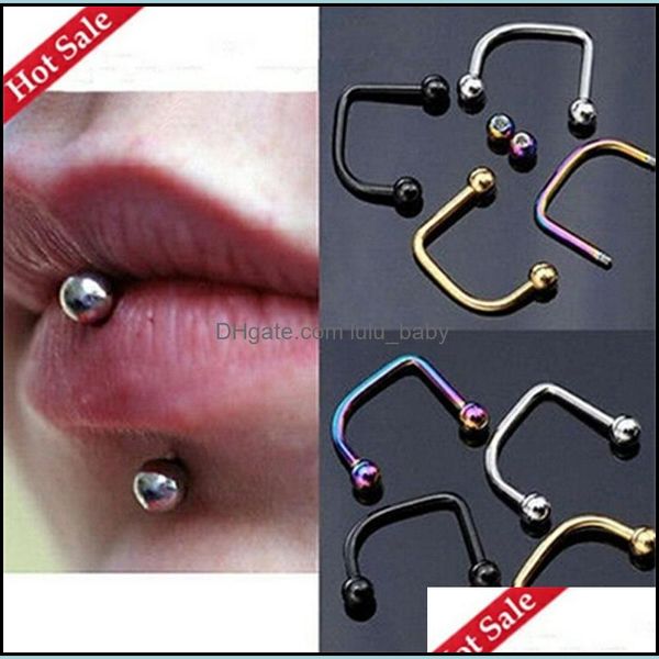 labret lip piercing jewelry 100pcs surgical steel lip labret rings bar body jewelry piercing 16g three colors vbteu 8dsmh 304c3 drop dh638, Black
labret lip piercing jewelry 100pcs surgical steel lip labret rings bar body jewelry piercing 16g three colors vbteu 8dsmh 304c3 drop dh638, Black