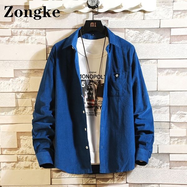 men s casual shirts zongke corduroy long sleeve shirt clothing designer 5xl vintage clothes arrivals 220901, White;black
men s casual shirts zongke corduroy long sleeve shirt clothing designer 5xl vintage clothes arrivals 220901, White;black