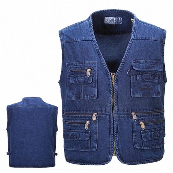 men's vests men's vests big size v-neck classic multi denim work vest mens solid casual waistcoat with many pockets fishing sleeve, Black;white
men's vests men's vests big size v-neck classic multi denim work vest mens solid casual waistcoat with many pockets fishing sleeve, Black;white
