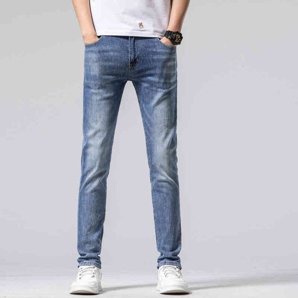 men's jeans men's summer thin elastic slim fit small straight tube high-end fashion brand leisure long pants rmp7, Blue
men's jeans men's summer thin elastic slim fit small straight tube high-end fashion brand leisure long pants rmp7, Blue