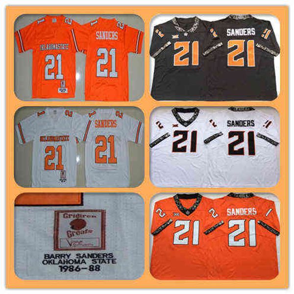 men's t shirt american college football wear mens 1986-1988 retro ncaa oklahoma state cowboys 21 barry sanders college football jerseys, White;black
men's t shirt american college football wear mens 1986-1988 retro ncaa oklahoma state cowboys 21 barry sanders college football jerseys, White;black