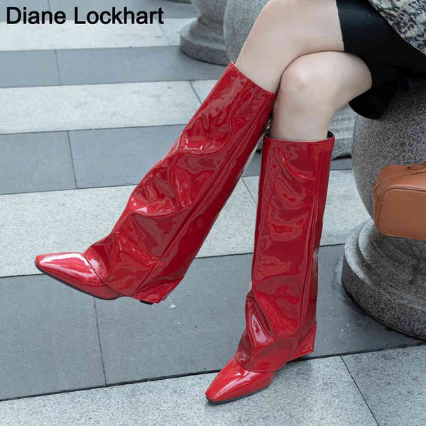boots women loose fold knee high female pointed toe riding wedges long woman slim pleated shoes luxury brand designer 220901, Black
boots women loose fold knee high female pointed toe riding wedges long woman slim pleated shoes luxury brand designer 220901, Black