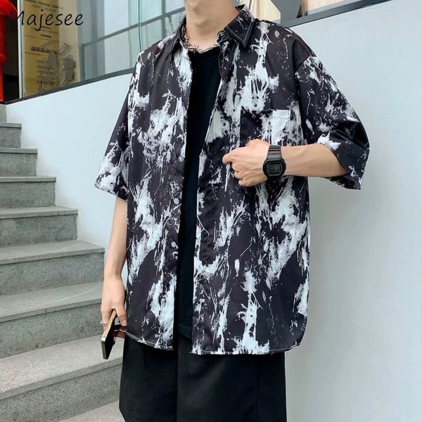 men s casual shirts fashion short sleeve men hip hop harajuku tie dye leisure daily streetwear male pocket retro loose chic panelled 220901, White;black
men s casual shirts fashion short sleeve men hip hop harajuku tie dye leisure daily streetwear male pocket retro loose chic panelled 220901, White;black