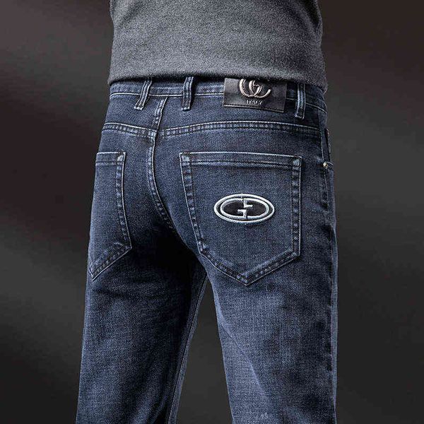 and autumn winter jeans men's stretch straight tube casual pants spring autumn dad middle-aged men, Blue
and autumn winter jeans men's stretch straight tube casual pants spring autumn dad middle-aged men, Blue