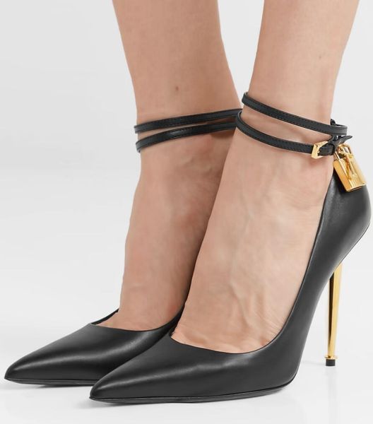 famous brands padlock sandals shoes black nude calf leather pumps golden spiked heels lock-and-key lady high heels eu35-43
famous brands padlock sandals shoes black nude calf leather pumps golden spiked heels lock-and-key lady high heels eu35-43