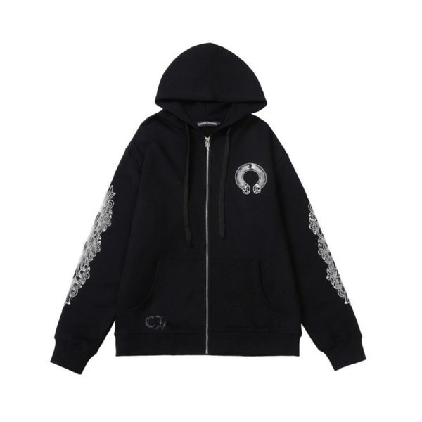 men's fashion luxury sweatshirts classic ch brand hoodie hooded designer horseshoe loose zipper jacket pullover coat women sweatshirt, Black
men's fashion luxury sweatshirts classic ch brand hoodie hooded designer horseshoe loose zipper jacket pullover coat women sweatshirt, Black