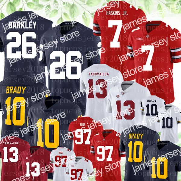 american college football wear ncaa ohio state buckeyes #7 dwayne haskins jr. #97 bosa jersey penn state nittany lions 26 saquon barkley 13, Black
american college football wear ncaa ohio state buckeyes #7 dwayne haskins jr. #97 bosa jersey penn state nittany lions 26 saquon barkley 13, Black