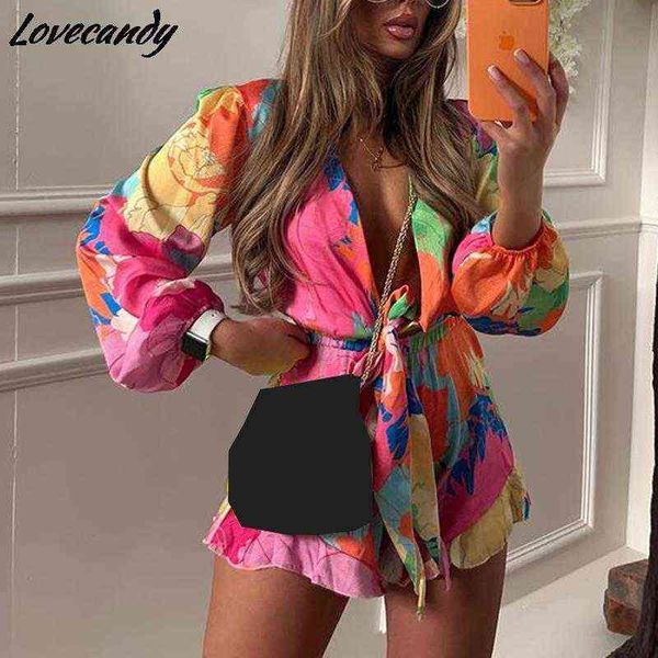 women's tracksuits deep v neck blouses suits women fashion printed tie belt suit ladies elegant elastic waist shorts suits 2022 female, Gray
women's tracksuits deep v neck blouses suits women fashion printed tie belt suit ladies elegant elastic waist shorts suits 2022 female, Gray