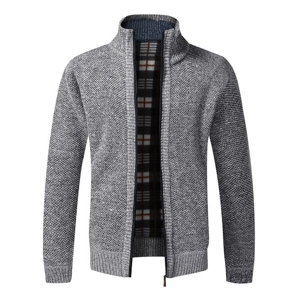 men's jackets autumn winter slim fit stand collar zipper men solid cotton thick warm sweater 220912, Black;brown
men's jackets autumn winter slim fit stand collar zipper men solid cotton thick warm sweater 220912, Black;brown