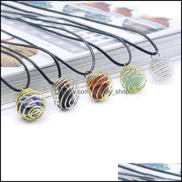 pendant necklaces copper wire wrapped ball stone crystal quartz opal pendant necklace leather chains for men women fashion jewelry dhiu2, Silver
pendant necklaces copper wire wrapped ball stone crystal quartz opal pendant necklace leather chains for men women fashion jewelry dhiu2, Silver