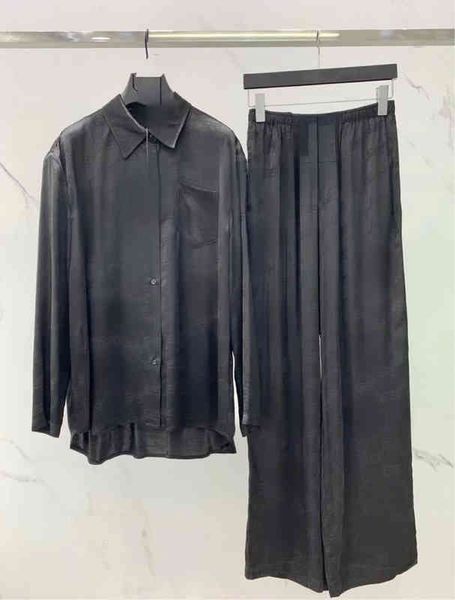 brand women's tracksuits 22ss early autumn new letters embroidery print loose casual shirt high waist elastic straight pants, Gray
brand women's tracksuits 22ss early autumn new letters embroidery print loose casual shirt high waist elastic straight pants, Gray