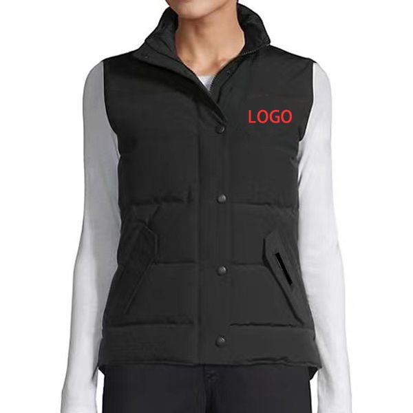 women's winter cg down tyle vest canada solid waterproof sleeveless jacket quilted fashion waistcoat, Black;white
women's winter cg down tyle vest canada solid waterproof sleeveless jacket quilted fashion waistcoat, Black;white