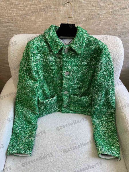 women jackets bv luxury designer 2022aw green tweed jacket fashion brand lapel long sleeve button cardigan jacket for womens clothing 0912, Black;brown
women jackets bv luxury designer 2022aw green tweed jacket fashion brand lapel long sleeve button cardigan jacket for womens clothing 0912, Black;brown