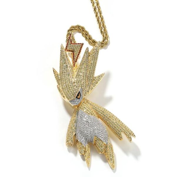 hip hop necklace full cz stone paved bling iced out big cute cartoon character pendants for men rapper jewelry, Silver
hip hop necklace full cz stone paved bling iced out big cute cartoon character pendants for men rapper jewelry, Silver