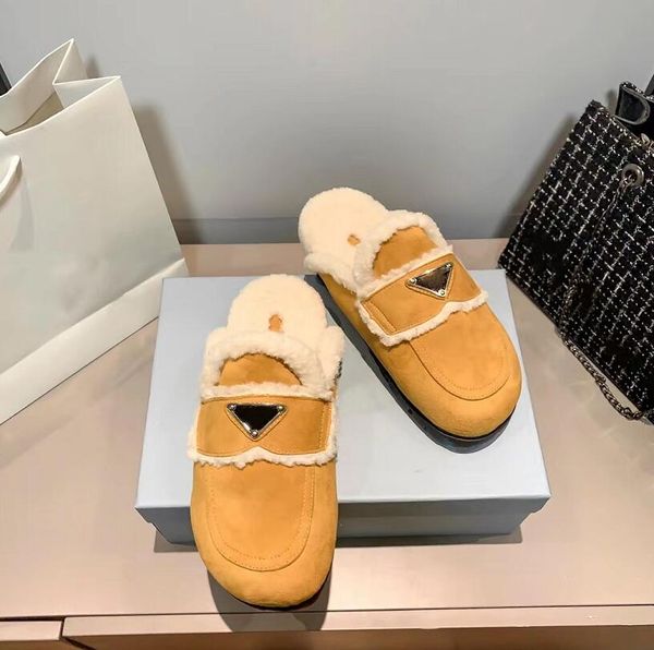 new winter flat bottom half slipper designer shoes warmth wool slippers fur fluffy soft luxury brand triangle classic fashion slipper, Black
new winter flat bottom half slipper designer shoes warmth wool slippers fur fluffy soft luxury brand triangle classic fashion slipper, Black