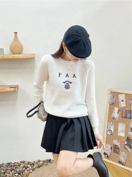 autumn/winter knitted sweater sss high-end the embroidery fashion women's letters temperament youth casual round neck pullover, White;black
autumn/winter knitted sweater sss high-end the embroidery fashion women's letters temperament youth casual round neck pullover, White;black