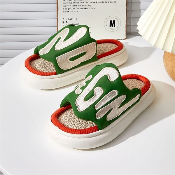 slippers spring four seasons linen women face letter embroidery couples can wear home shoes floor 220901, Black
slippers spring four seasons linen women face letter embroidery couples can wear home shoes floor 220901, Black