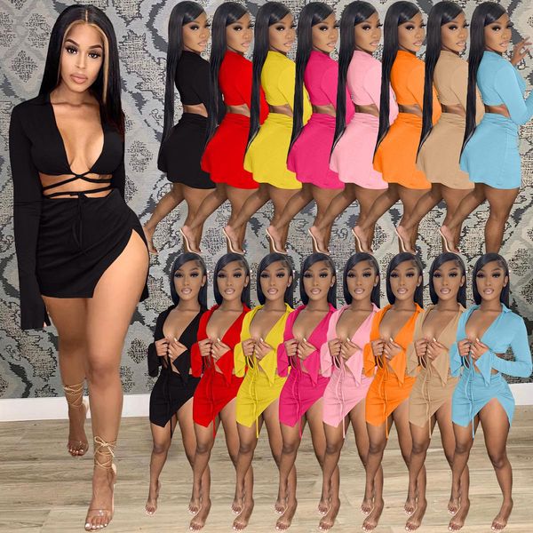 women two 2 piece dresses set swimsuit summer side split mini skirts and lace, White
women two 2 piece dresses set swimsuit summer side split mini skirts and lace, White