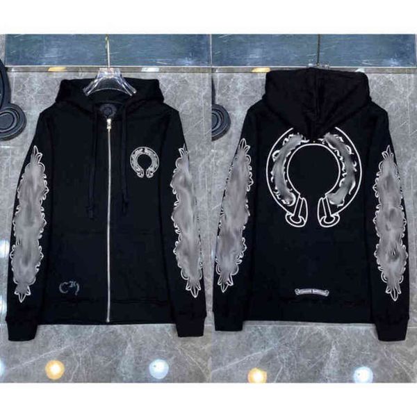 luxury fashion men's sweatshirts classic brand ch zipper hoodies women men loose pullover hooded designer horseshoe hoodie sweater jack, Black
luxury fashion men's sweatshirts classic brand ch zipper hoodies women men loose pullover hooded designer horseshoe hoodie sweater jack, Black