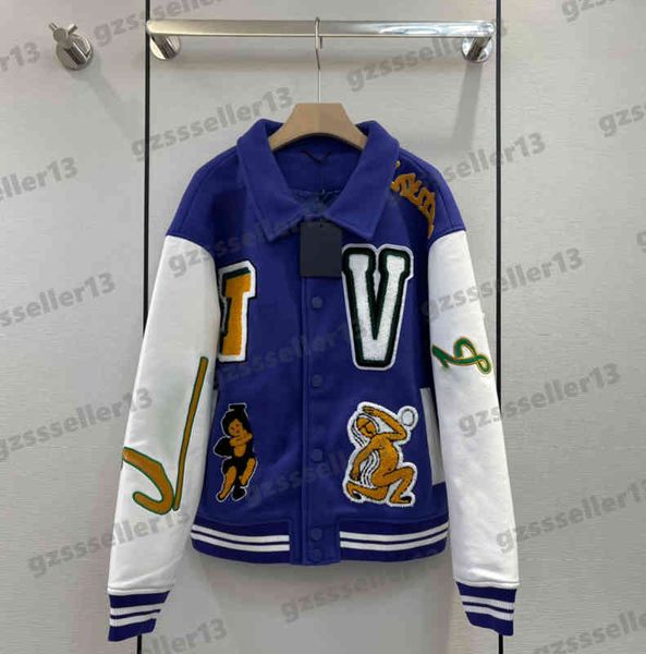 women jackets luxury designer lou embroidered craft baseball jersey fashion brand splicing loose long sleeve jacket for womens clothing 0912, Black;brown
women jackets luxury designer lou embroidered craft baseball jersey fashion brand splicing loose long sleeve jacket for womens clothing 0912, Black;brown