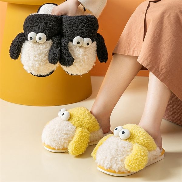 slippers men women slippers winter warm shoes cute sheep cartoon home cotton slippers thick soled indoor couple non-slip fluffy shoes 220901, Black
slippers men women slippers winter warm shoes cute sheep cartoon home cotton slippers thick soled indoor couple non-slip fluffy shoes 220901, Black