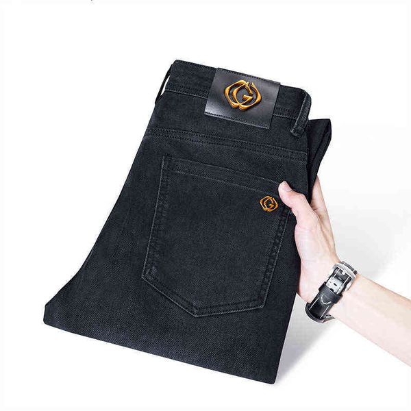 jeans gouoi men's autumn and winter style korean fashion elastic slim fit small feet high-end brand casual pants7ptb, Blue
jeans gouoi men's autumn and winter style korean fashion elastic slim fit small feet high-end brand casual pants7ptb, Blue