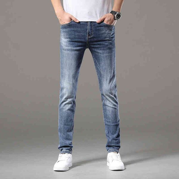 men's jeans men's summer thin elastic slim fitting small leg straight tube high-end fashion brand leisure long pants xrxm, Blue
men's jeans men's summer thin elastic slim fitting small leg straight tube high-end fashion brand leisure long pants xrxm, Blue