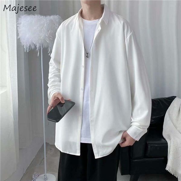 men s casual shirts autumn white men long sleeve draped satin classic solid turn down collar shirt homme s 3xl loose streetwear harajuku 22, White;black
men s casual shirts autumn white men long sleeve draped satin classic solid turn down collar shirt homme s 3xl loose streetwear harajuku 22, White;black
