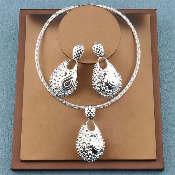 other jewelry sets trend african set for women fashion dubai wedding earrings bridal nigerian design sliver plated necklace 220831, Silver
other jewelry sets trend african set for women fashion dubai wedding earrings bridal nigerian design sliver plated necklace 220831, Silver