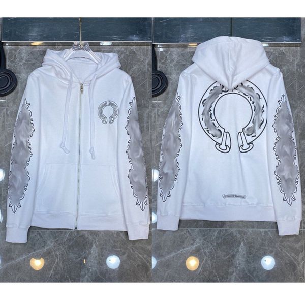 men's luxury fashion sweatshirts classic brand ch zipper hoodies women men loose pullover hooded designer horseshoe hoodie sweater jack, Black
men's luxury fashion sweatshirts classic brand ch zipper hoodies women men loose pullover hooded designer horseshoe hoodie sweater jack, Black