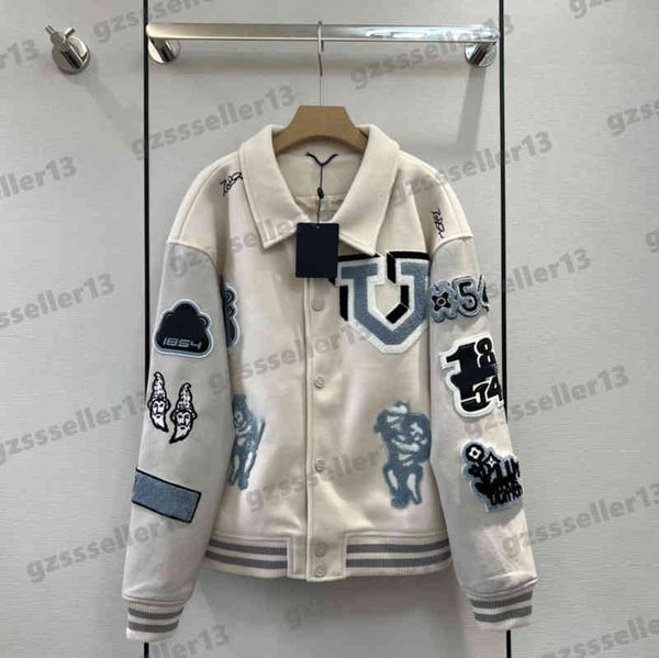 women jackets luxury designer lou 22fw embroidered baseball jacket fashion brand loose long sleeve sport jacket for womens clothing 0912, Black;brown
women jackets luxury designer lou 22fw embroidered baseball jacket fashion brand loose long sleeve sport jacket for womens clothing 0912, Black;brown