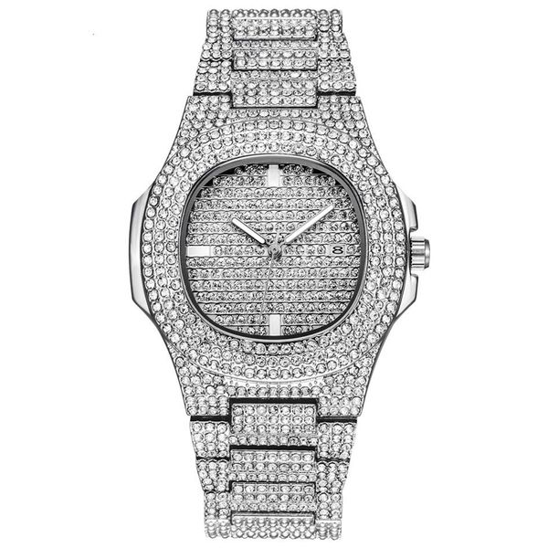 role hip hop watch bling diamond watch men silver steel band men's business quartz wrist watches waterproof relogio masculino261w, Slivery;brown
role hip hop watch bling diamond watch men silver steel band men's business quartz wrist watches waterproof relogio masculino261w, Slivery;brown