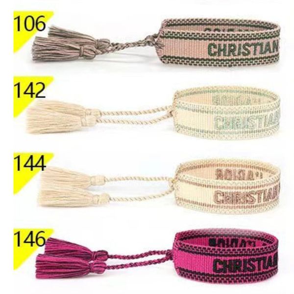 classic fashion brand bangles bracelets luxury women men handmade signature embroidered woven tassel adjustable bracelet jewelry friendship, Black
classic fashion brand bangles bracelets luxury women men handmade signature embroidered woven tassel adjustable bracelet jewelry friendship, Black