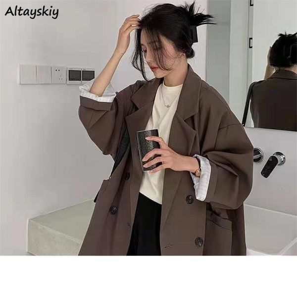 women's suits blazers women minimalist solid outwear loose elegant retro official fashion high street feminine allmatch spring comforta, White;black
women's suits blazers women minimalist solid outwear loose elegant retro official fashion high street feminine allmatch spring comforta, White;black